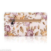 3 ZIPPER card holder with zipper and premium PU leather clutch hand purse for women