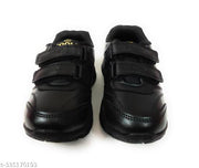 Coolz Unisex Kids Black Formal School Uniform Shoes Prime Velcro