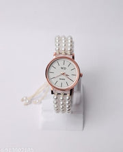 princess fancy Unique round dail adjustable pearl braclate watches for girls and women