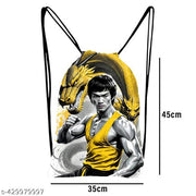 Printed Dori Bag Drawstring Backpack Small Bag Gym Bag tution bag Gift Bag for Everyday Use