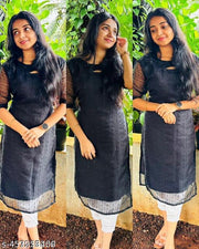SEQUINEED BLACK KURTI