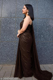 New Stylish Bollywood Georgette Sequince Saree For Women