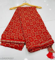 GEORGETTE SAREE, BANDHANI SAREE, CHUNRI SAREE, BANDHEJ SAREE, MATAJI SAREE, RED SAREE, SAREE FOR WOMEN, TRENDING SAREE