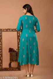 Women Rayon Printed Mayra Trendy Anarkali Kurtis