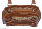 Aljazeera Elegant Smooth Texture Spacious Daily Use Handbag with Front Pocket and Comfortable Handles