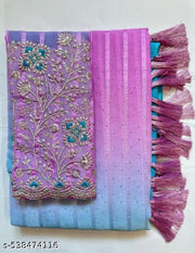 Chiffon Bollywood Saree With Separate Blouse Piece