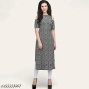 BANNI Women's A-line Kurti Crepe Kurta