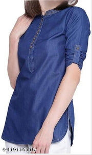 Women Denim Short Kurtis & Kurtas