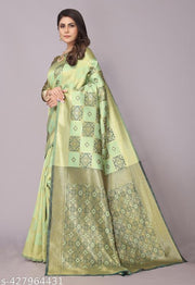 cotton silk jacquard with blouse