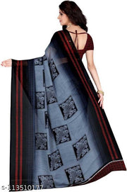 LEELAVATI Georgette Printed Daily / Party & Festive Wear Combo of 2 Stylist Fashionable Saree With Blouse pieces ( Blue ,  Grey )