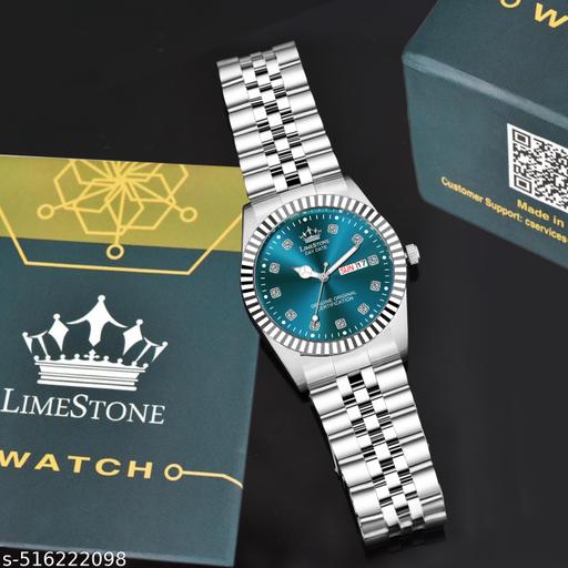 Legacy Series Stainless Steel Day and Date Functioning | Stylish Chain | Quartz Analog Watch for Boys/ Men