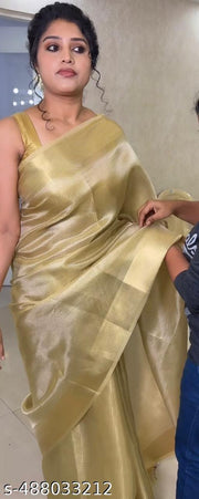 Banaras water jari kairy tissue silk saree