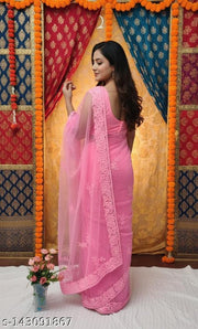 fancy net saree