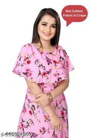 Polyster/Crepe fabric-Kurti for Women