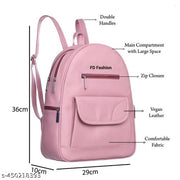 Trendy Premium  water proof 20L  Light Pink  Backpack for women I college backpack I picnic backpack I travel backpack I ladies backpack I girls backpack I backpack for  girls I trendy backpack I laptop backpack I