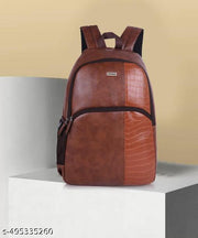VENEER  Classy Vegan Leather Croco Fusion Business Office College Travel Unisex Backpack
