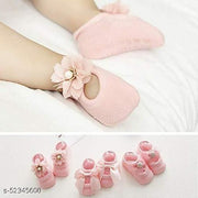 SYGA NewBorn Baby Girl's Regular Cotton Socks (Pack Of 3) for 0-12 Months