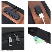 Waterproof Polyester Slim Unisex Crossbody Sling Bag Chest Backpack Men's Shoulder Bag, Leisure Travel Handbag, Hard Shell Anti-Theft Chest Bag