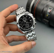 Black Dial Stainless Steel Strap Analog Men's Watch
