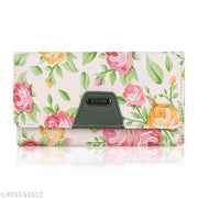 3 ZIPPER card holder with zipper and premium PU leather clutch hand purse for women