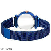 Analogue Studded Stylish Black Dial Magnet Watch for Girls and Women (Combo of 2)