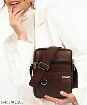 Messenger small sling bag for men women office use persnol casual with adjustable Strap