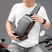 Stylish Sling Bag for Men with USB Charging Port | Waterproof Crossbody Shoulder Bag for Travel, Office & Daily Use