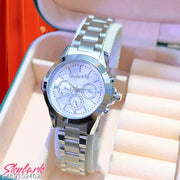 Attractive Silver Chain and Silver coronagraph Dial DB Small Analog Women's & Girl's Watch