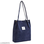 MOMISY Women Corduroy Tote Bag with Handle and Strap Belt Girls Shoulder Handbag Shopping Bag Travel for Daily Use Mother Work Beach and Grocery