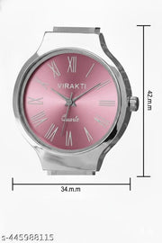 Unique round fancy dail high quality stainless steel chain watches for girls and women