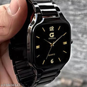 Stylish Black Square Chain Analog Watch for Mens & Boys