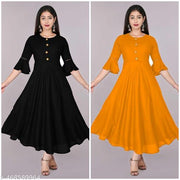 Trendy VG Ethnic Women's Solid Flared Kurtis
