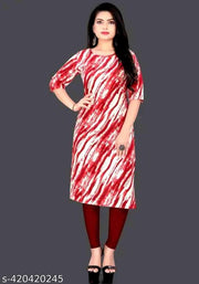 CRPE FABRIC DESIGN PRINTED FANCY KURTI FOR WOMEN