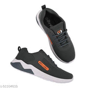 BRD-677 Grey Bolt Mesh Sports Shoes For Men