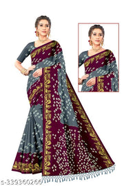 Daily wear saree, Bandhej Crystal Women Saree .Bandhni BANDHEJ. Bandhni Special Saree. Patola Saree .