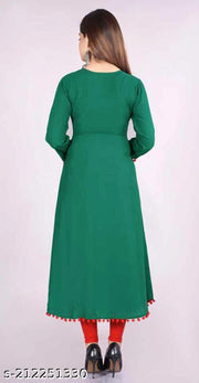 Women Embellished Viscose Rayon Anarkali Kurta