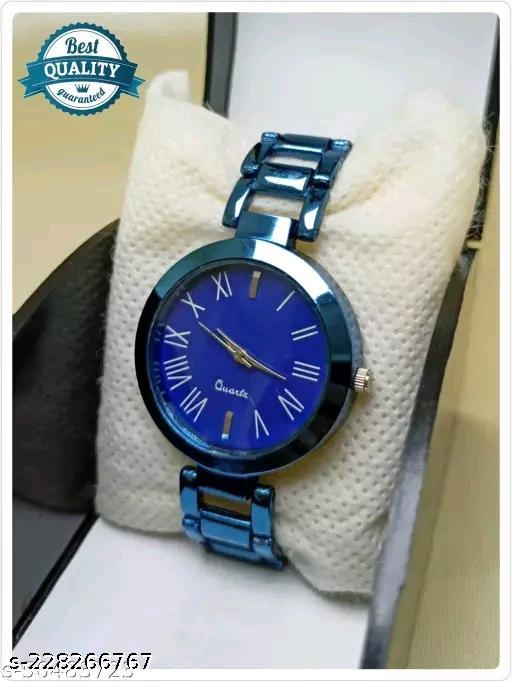 New Fancy Solid Dial Attractive Metal Chain Attractive Bracelet Analog Watch for  Women