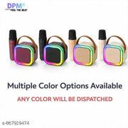 DPM Wireless Speaker with Microphone, Deep Bass Audio, RGB Lights, AUX Support