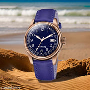 Dual Time Date Display Radium Dial Magnetic Belt Analog Watch,ONIR Premium Quality Quartz Analog Watch for Men, Glass Date Display Dial,