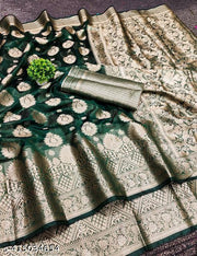 VAANI FASHION's Latest Fancy Organza Banarasi Jacquard Self Designed Silk Saree