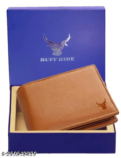 BUFFHIDE RFID Protected 100% Genuine Leather Wallet For Men | Leather Wallet For Men's | Wallets Branded | Wallets For Men (Merchant-Navy) , Pure Leather wallet