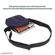Zobex Stylish Nylon Sling Bag Blue Cross Body Bag Travel Office Business Messenger one Side Bag Shoulder Bag for Men and Women Side Bag