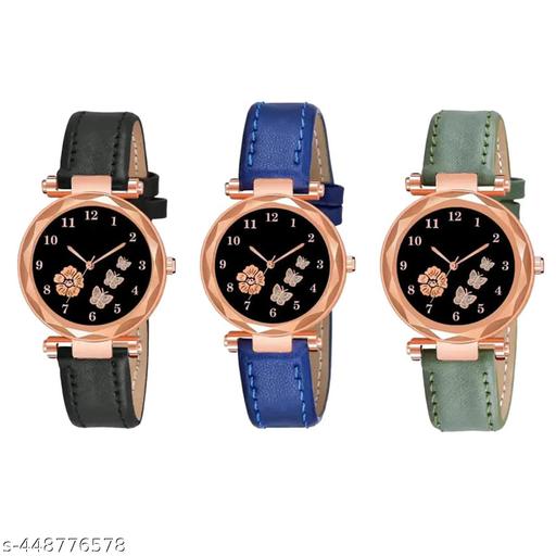 ButterFlyy Dial Combo Watch For Girls
