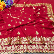 Beautiful Georgette saree for women with blouse