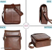 Value Vibe Premium PU Leather Office Side Bag for Men & Women | Stylish Crossbody Sling Bag for Office, Business & Daily Use