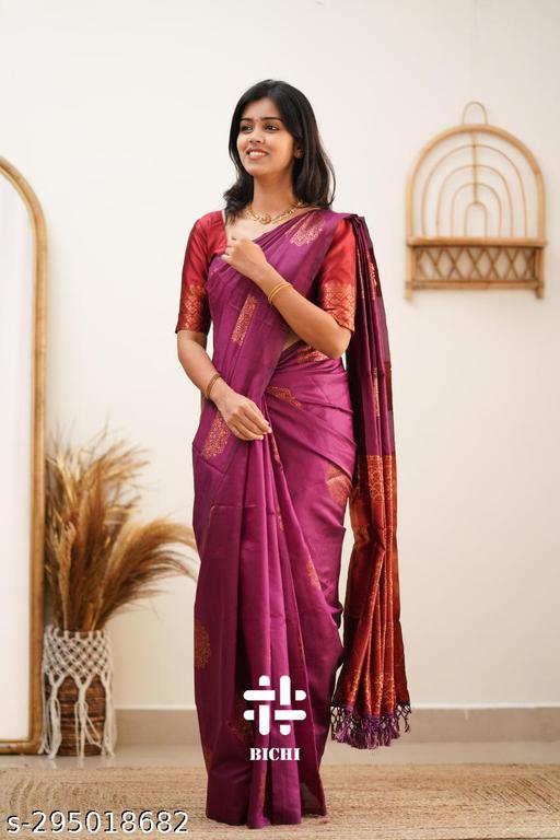 Soft Banarasi Premium Silk Saree new fancy banarasi saree with fancy blouse piece kanjivaram Pattu Sarees With Blouse Piece