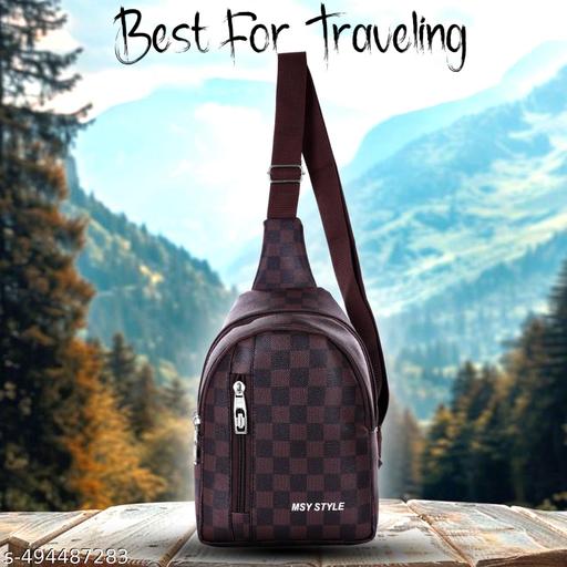 Men's Stylish Leather Crossbody Chest Bag for Travel, Passport, Daily Use & Adventure - Cross Body Shoulder Bag