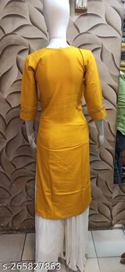 Trendy Women's Straight Embroidery Kurtis