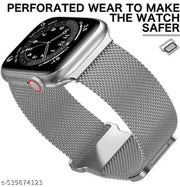 Premium Quality Ultra Watch Metal Chain Magnetic Strap Silver Colour 1 Pcs Set