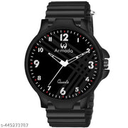1531-black cross strap  analog watch for men and boys